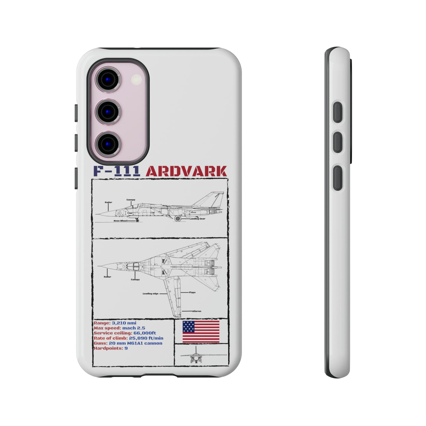 F-111 Aardvark Schematic edition phone case (USAF Colour-Way)