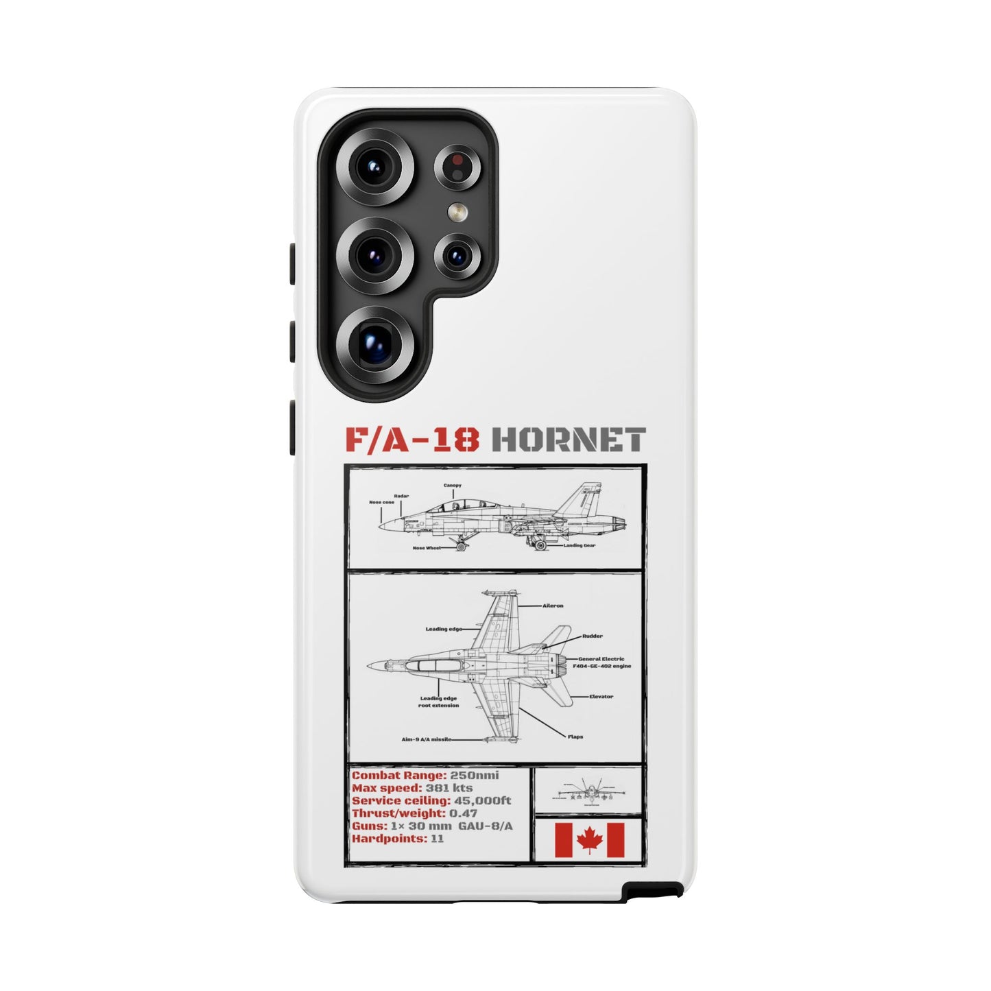 F/A-18 Hornet Schematic edition phone case (RCAF Colour-Way)
