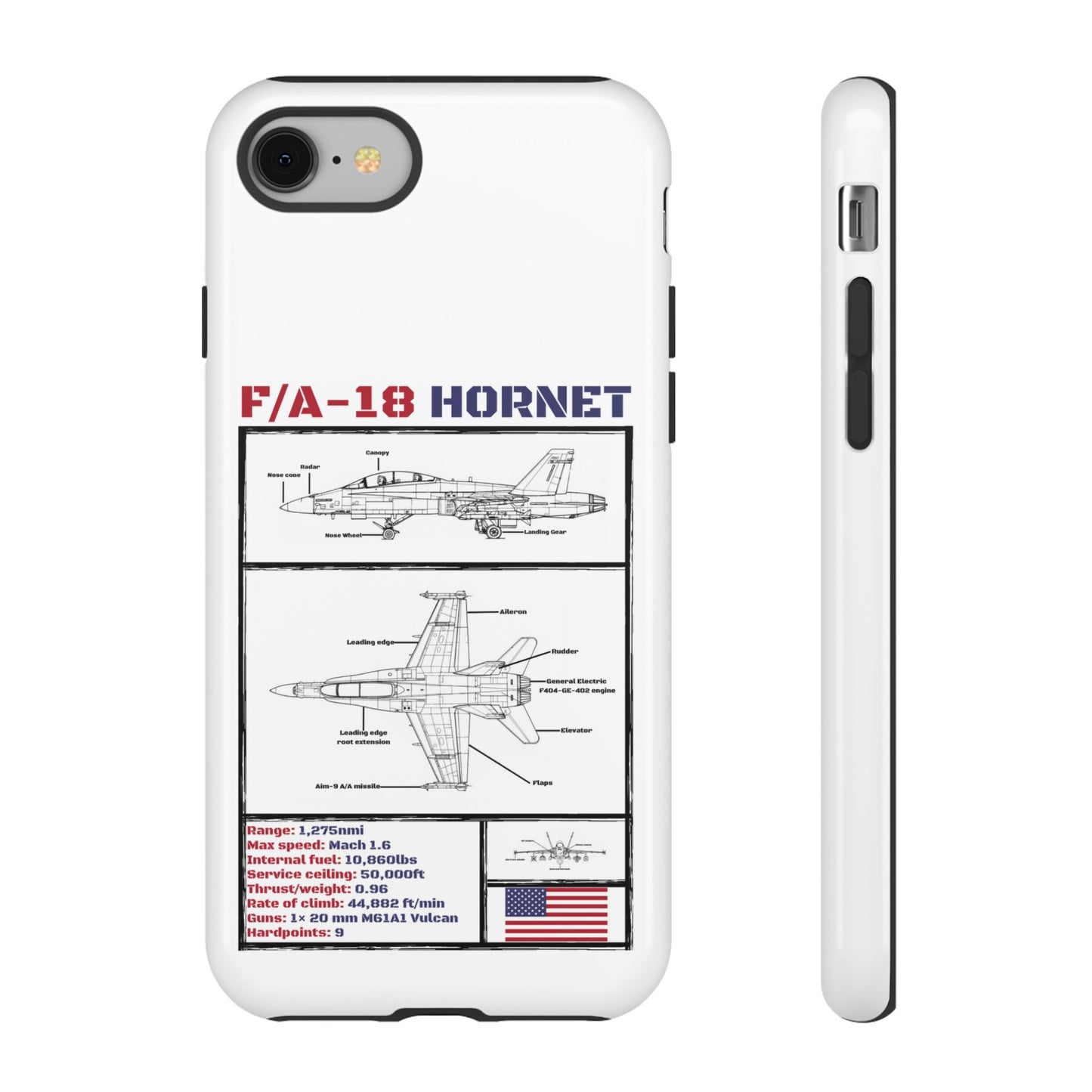 F/A-18 Hornet Schematic edition phone case (USAF Colour-Way)