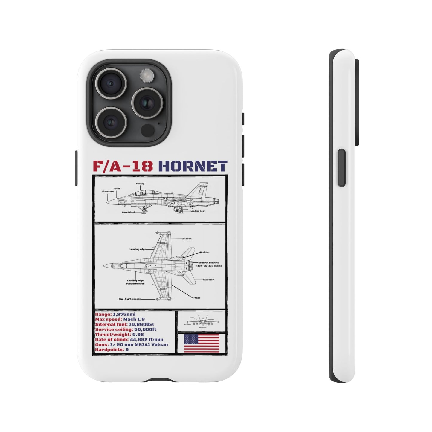 F/A-18 Hornet Schematic edition phone case (USAF Colour-Way)
