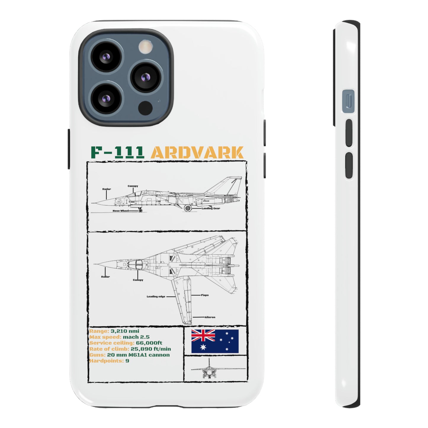 F-111 Aardvark Schematic edition phone case (RAAF Colour-Way)