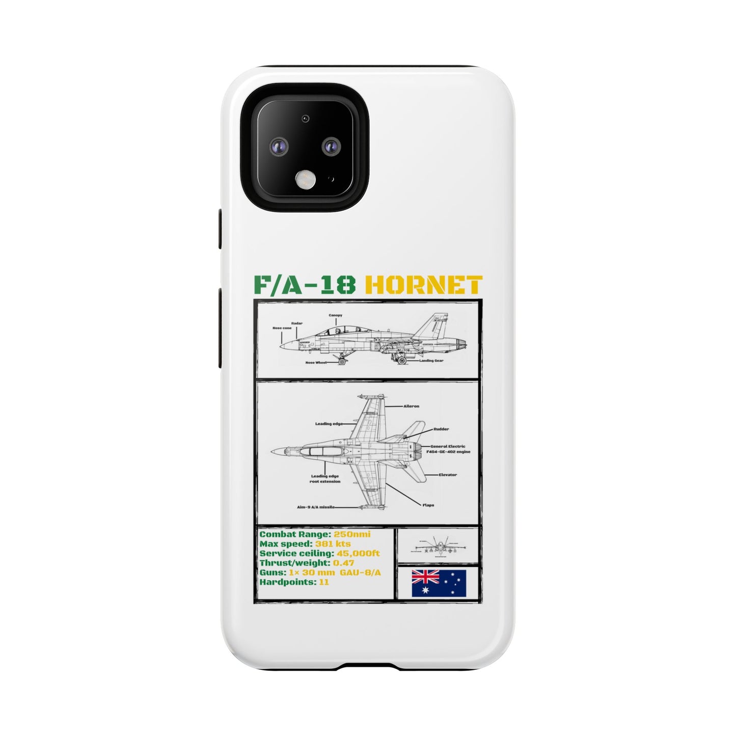 F/A-18 Hornet Schematic edition phone case (RAAF Colour-Way)