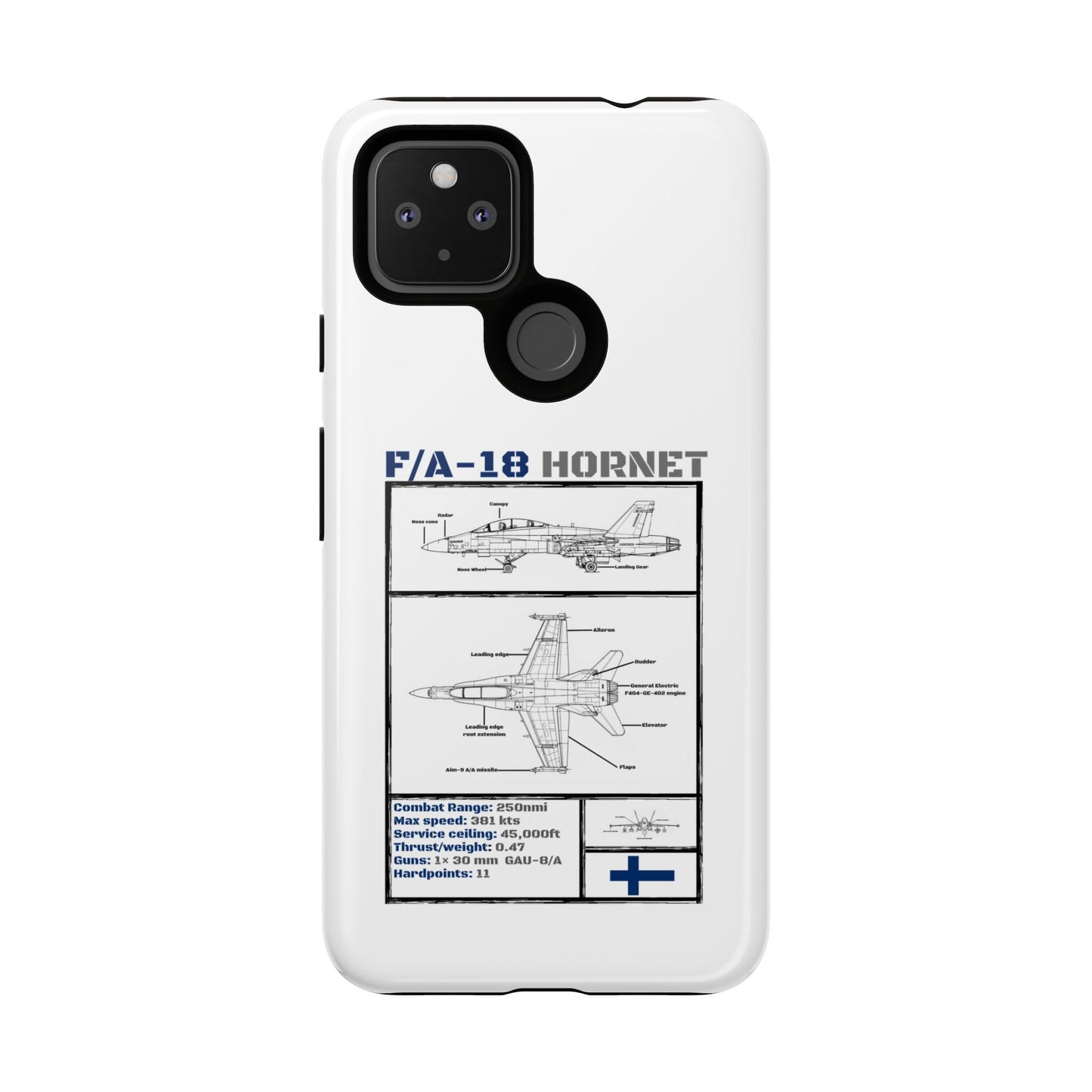 F/A-18 Hornet Schematic edition phone case (FAF Colour-Way)
