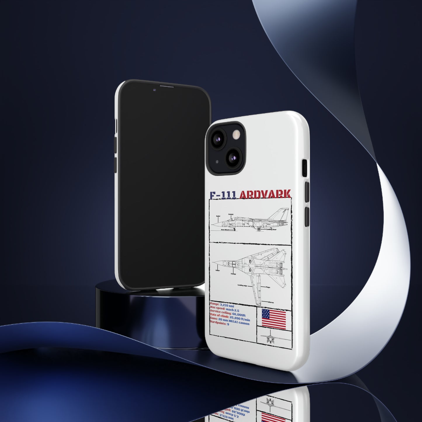 F-111 Aardvark Schematic edition phone case (USAF Colour-Way)