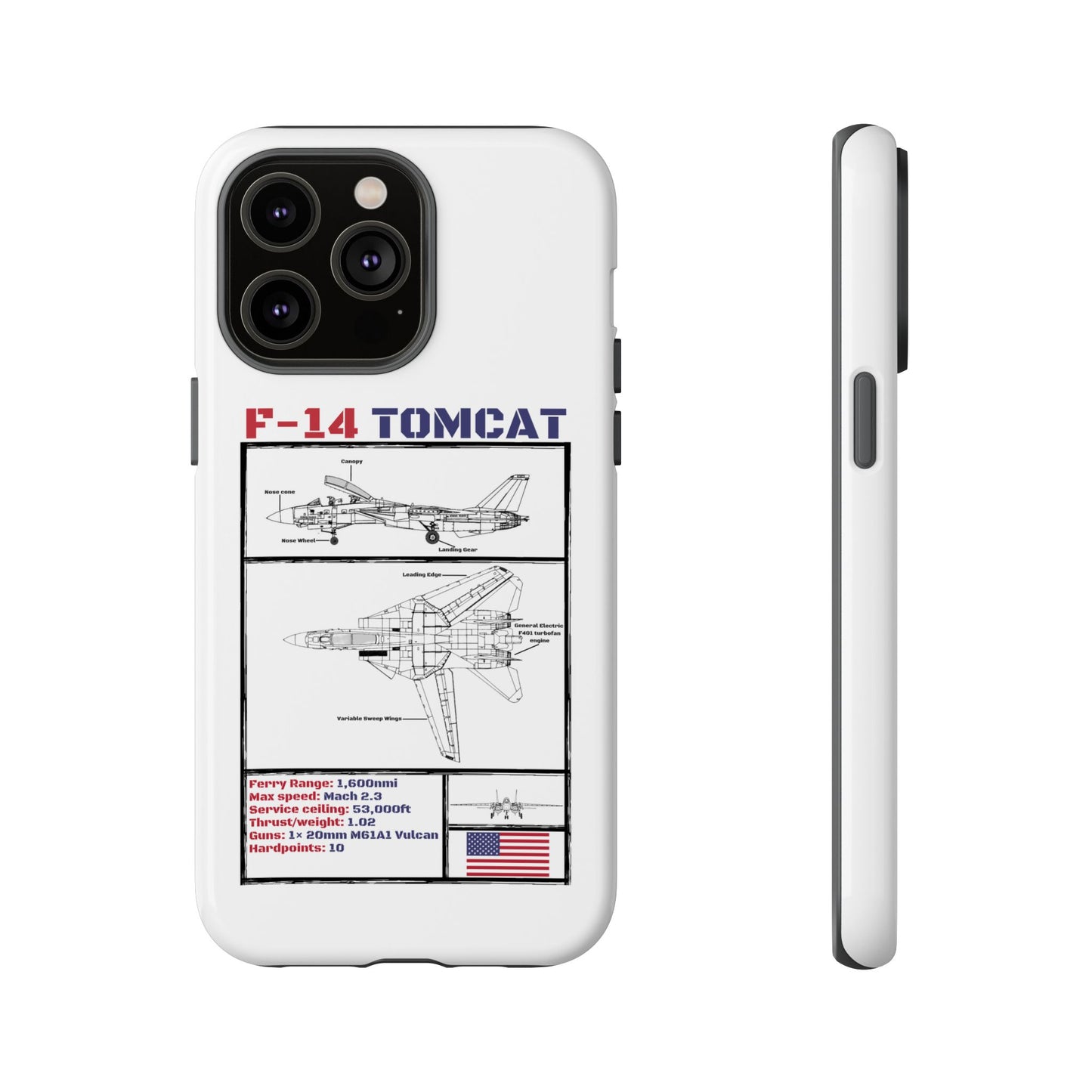 F-14 Tomcat Schematic edition phone case (USAF Colour-Way)
