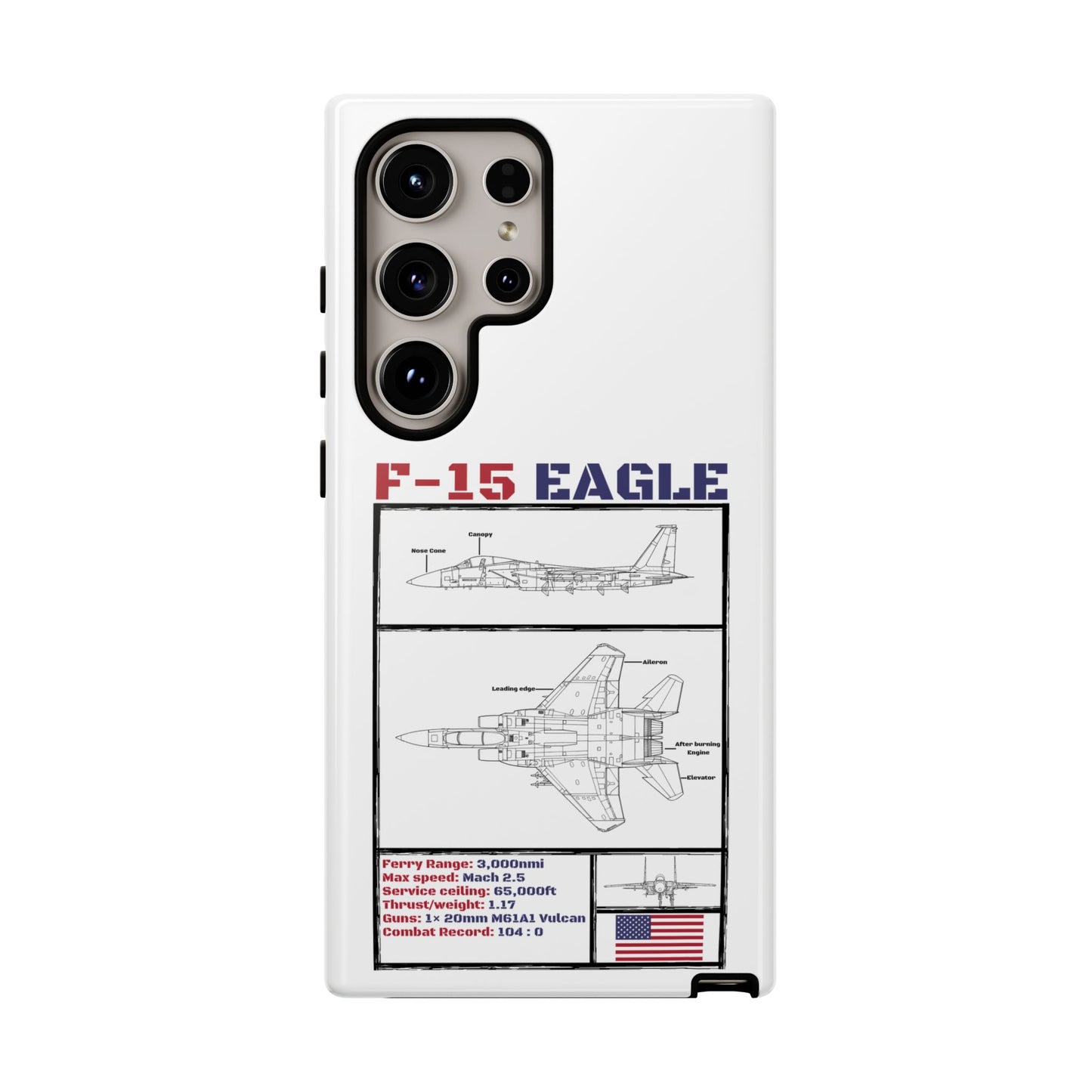 F-15 Eagle Schematic edition phone case (USAF Colour-Way)