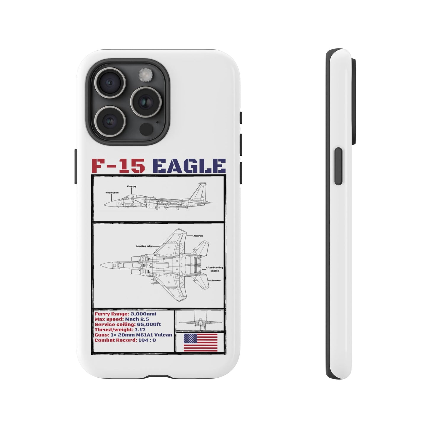 F-15 Eagle Schematic edition phone case (USAF Colour-Way)