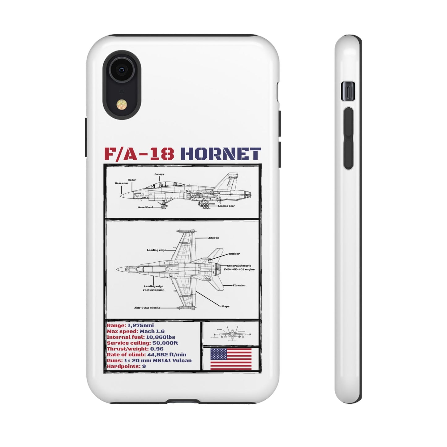 F/A-18 Hornet Schematic edition phone case (USAF Colour-Way)