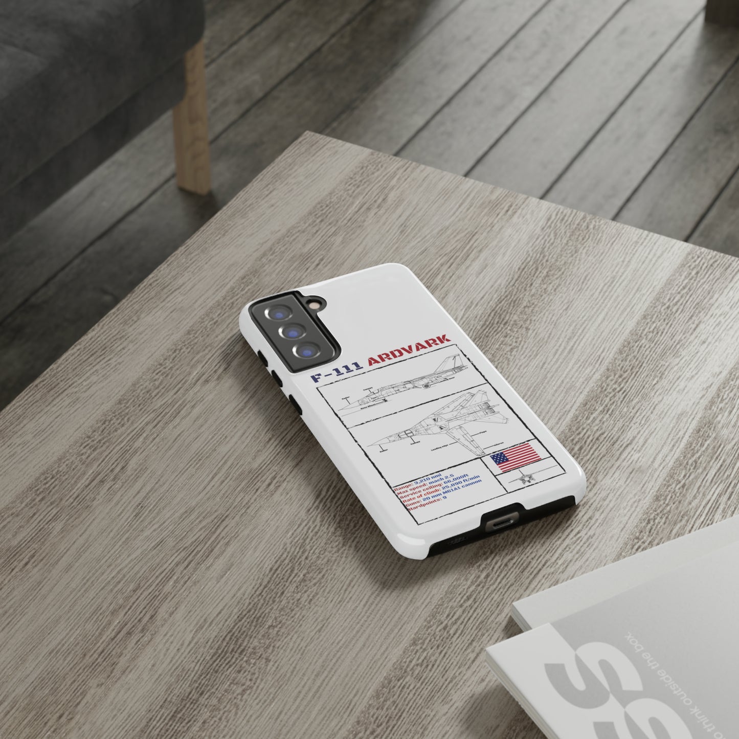 F-111 Aardvark Schematic edition phone case (USAF Colour-Way)