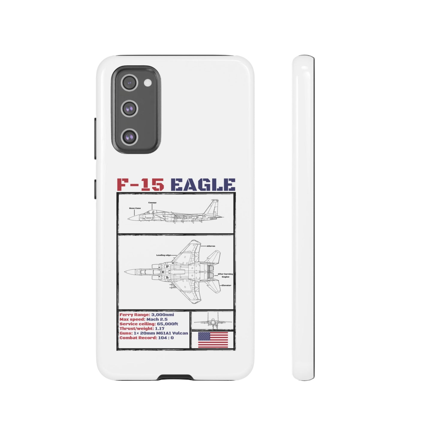F-15 Eagle Schematic edition phone case (USAF Colour-Way)