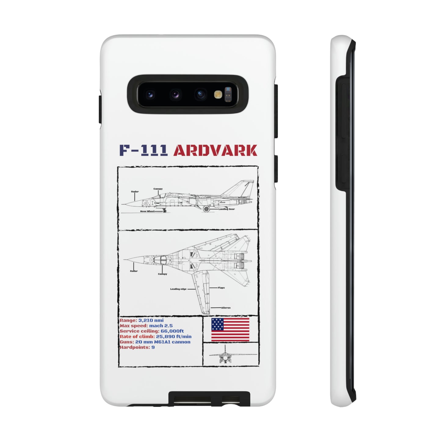 F-111 Aardvark Schematic edition phone case (USAF Colour-Way)