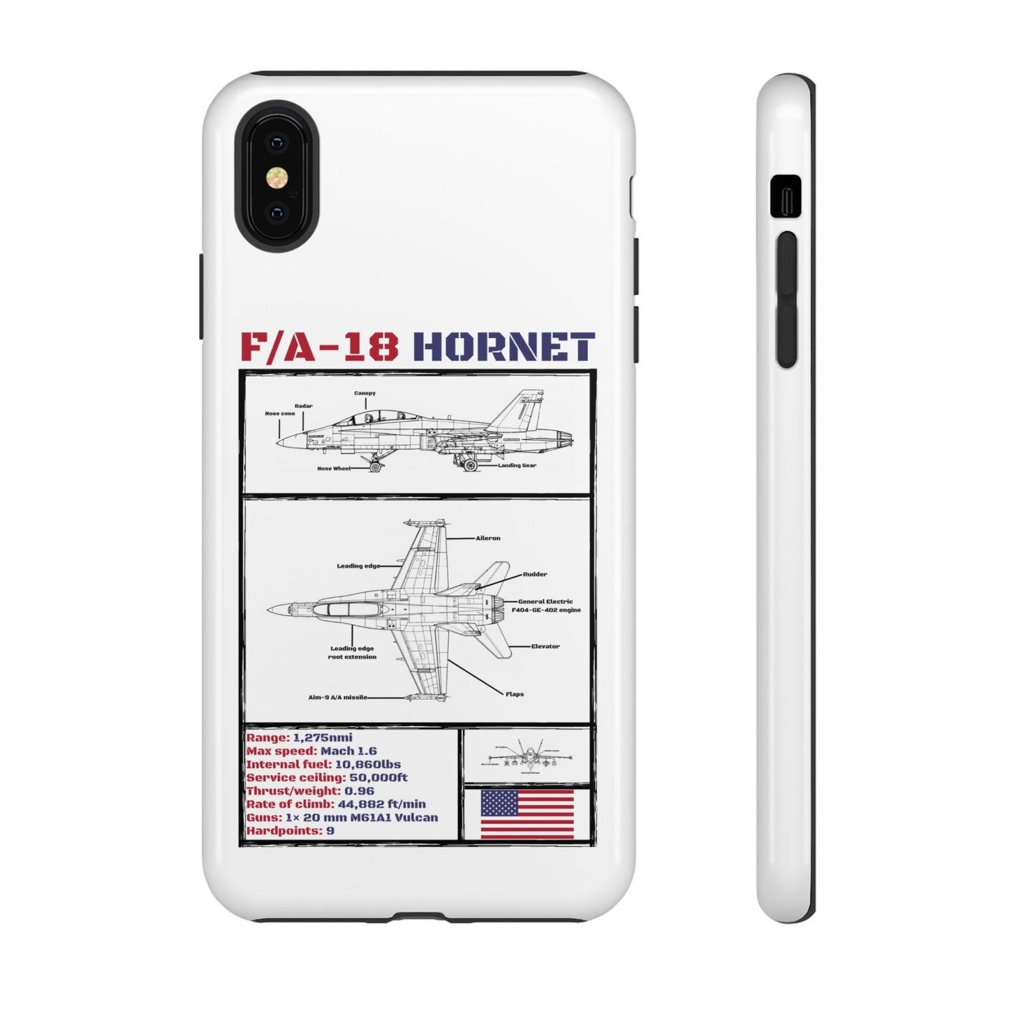 F/A-18 Hornet Schematic edition phone case (USAF Colour-Way)