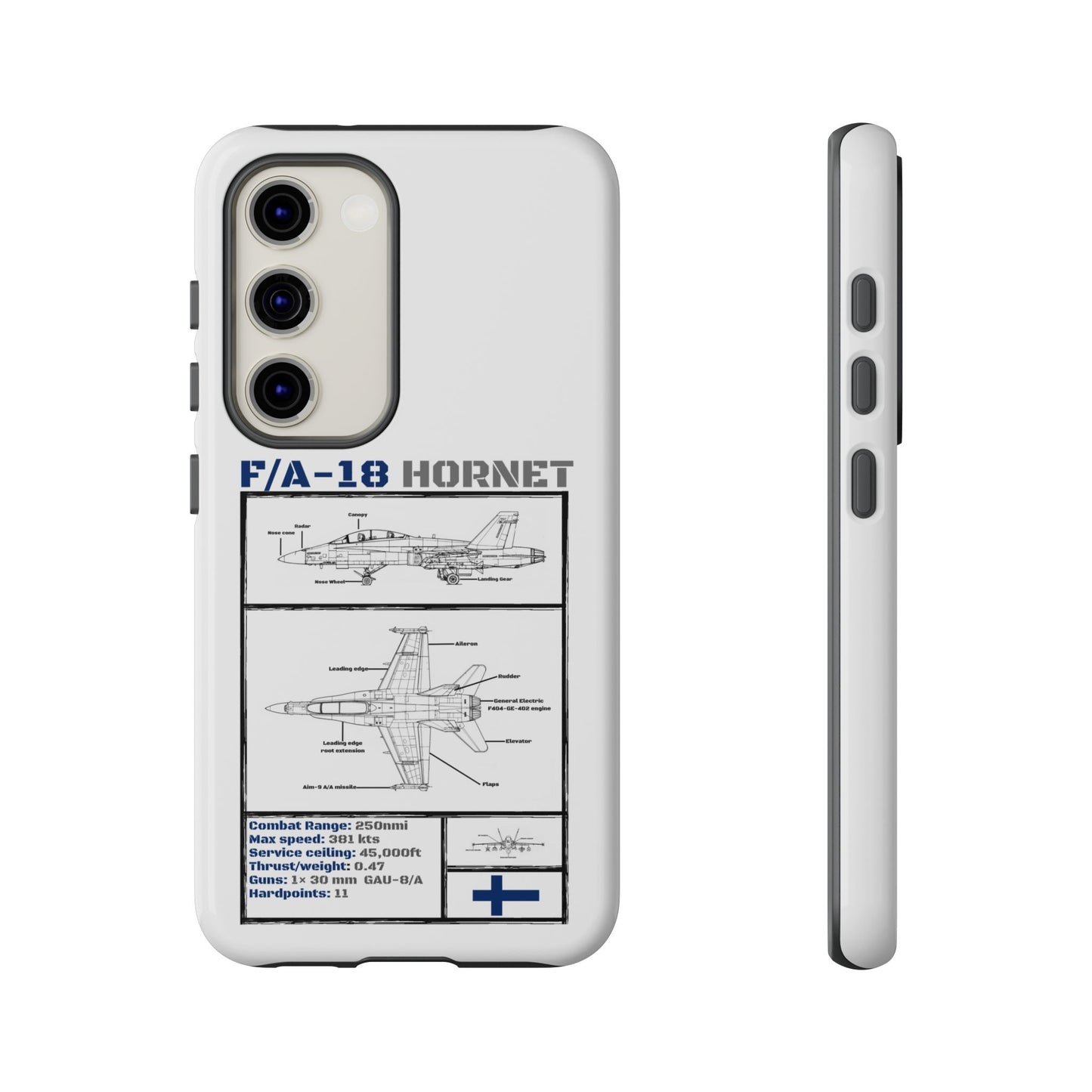 F/A-18 Hornet Schematic edition phone case (FAF Colour-Way)