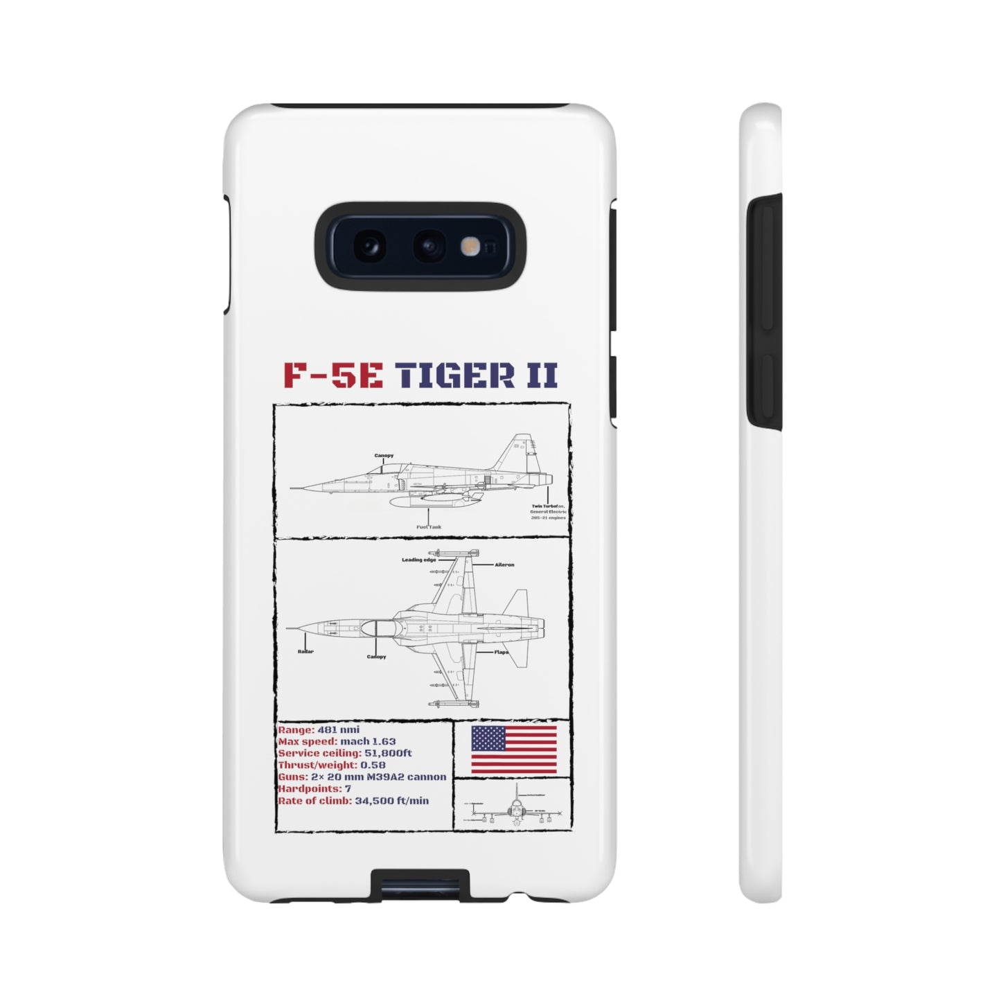 F-5E Schematic edition phone case (USAF Colour-Way)