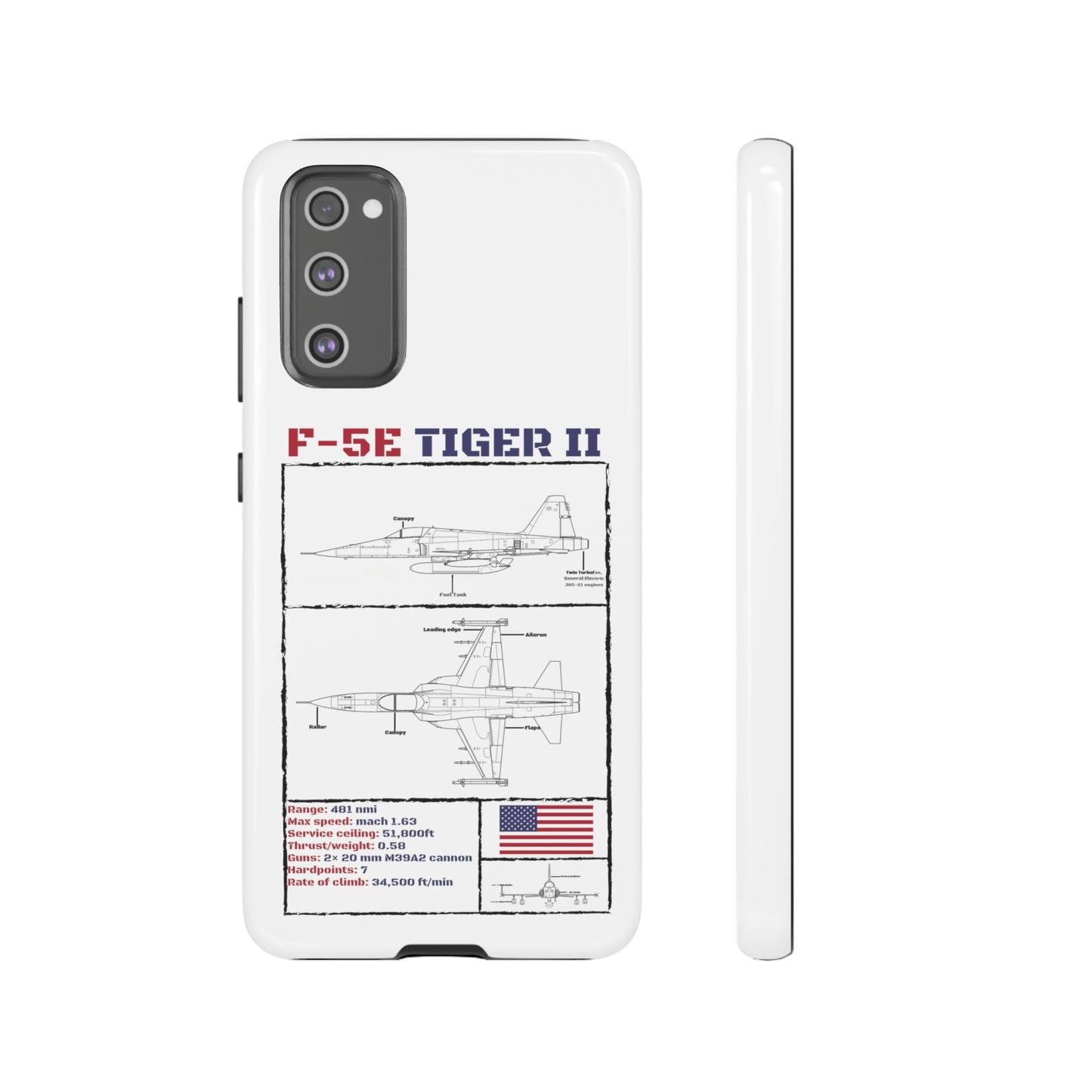F-5E Schematic edition phone case (USAF Colour-Way)