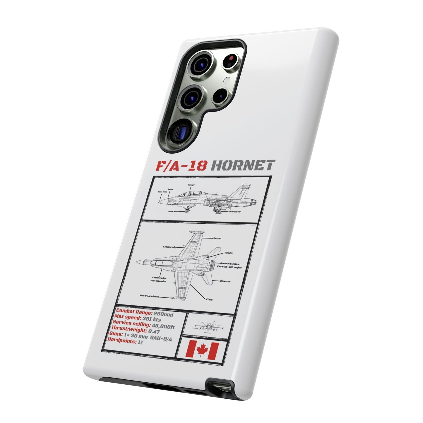 F/A-18 Hornet Schematic edition phone case (RCAF Colour-Way)