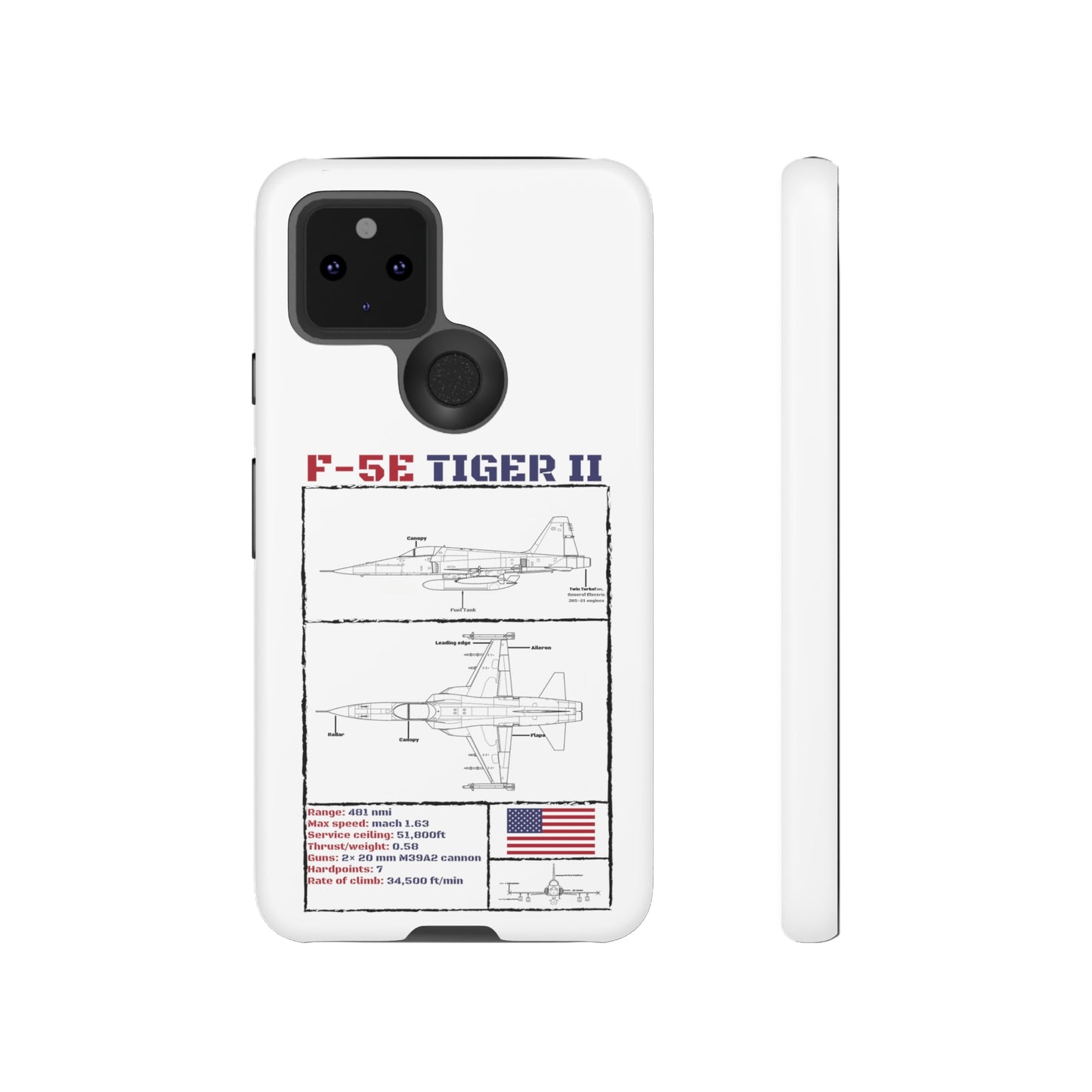 F-5E Schematic edition phone case (USAF Colour-Way)