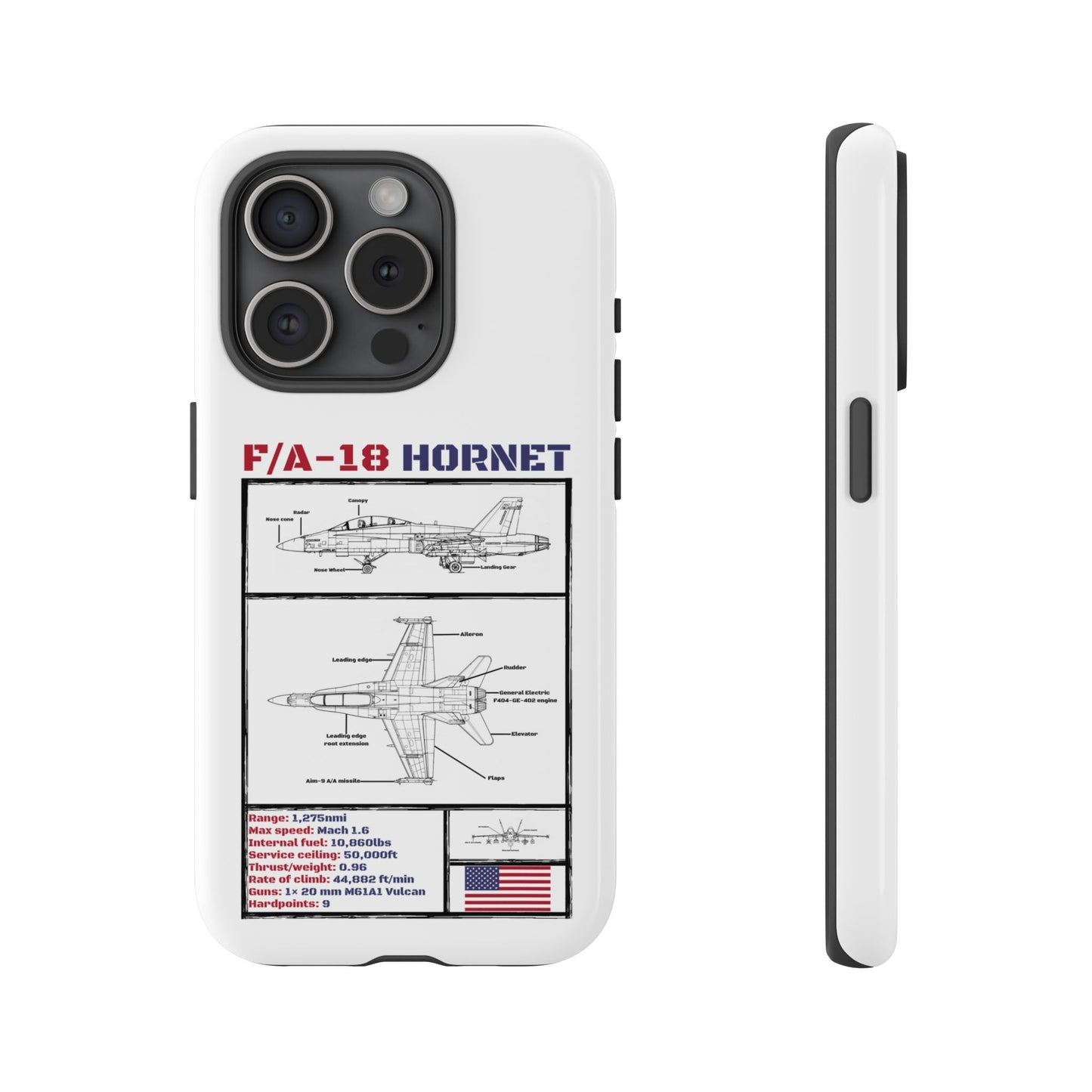 F/A-18 Hornet Schematic edition phone case (USAF Colour-Way)
