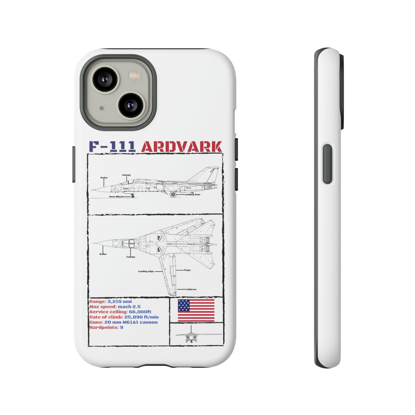 F-111 Aardvark Schematic edition phone case (USAF Colour-Way)