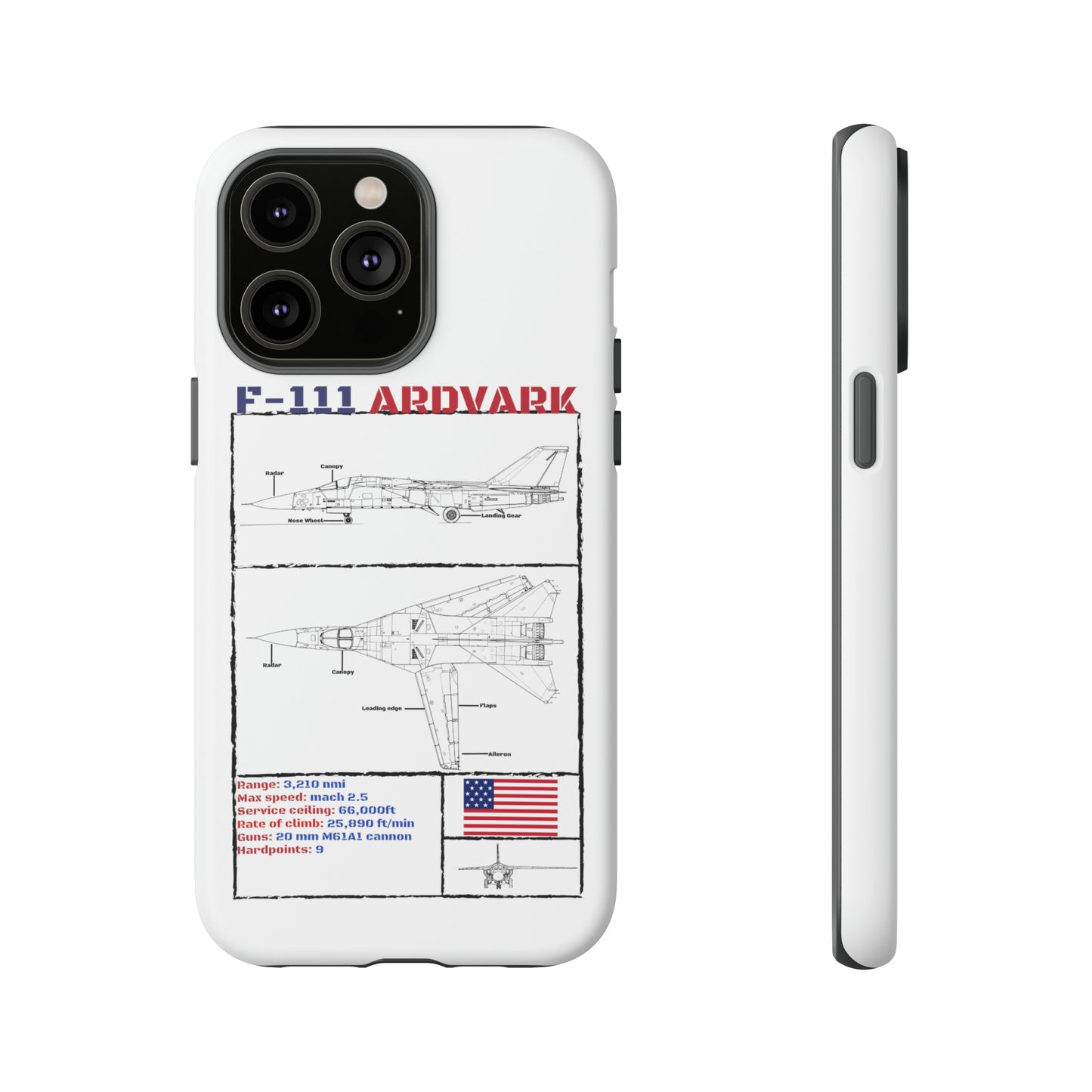F-111 Aardvark Schematic edition phone case (USAF Colour-Way)