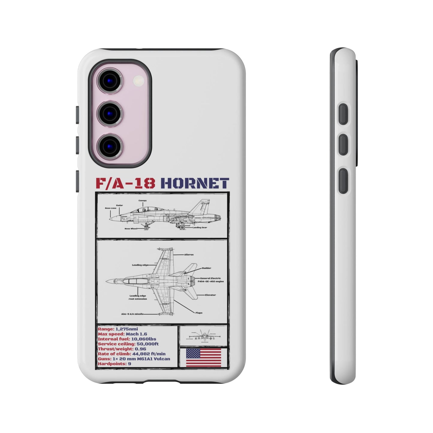 F/A-18 Hornet Schematic edition phone case (USAF Colour-Way)