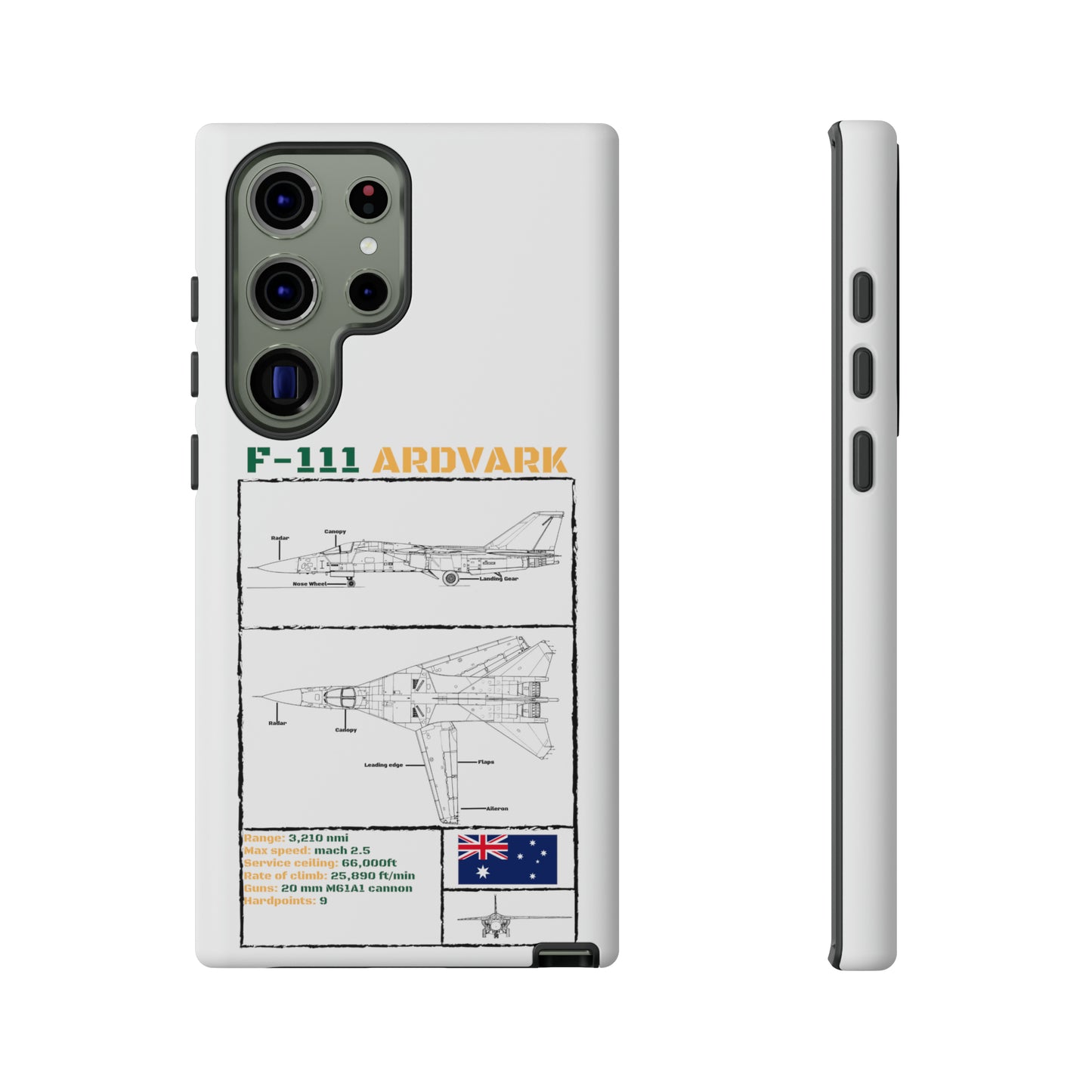 F-111 Aardvark Schematic edition phone case (RAAF Colour-Way)