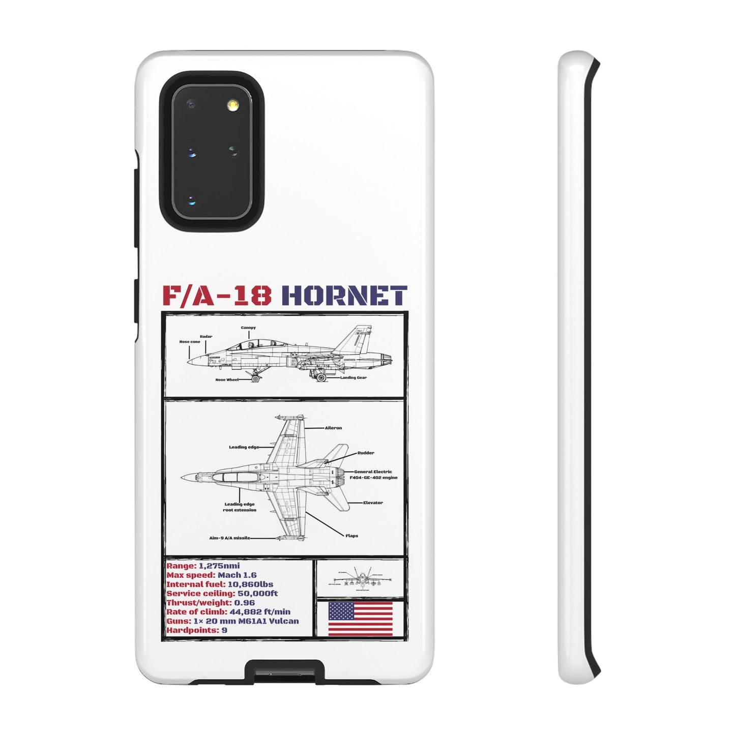 F/A-18 Hornet Schematic edition phone case (USAF Colour-Way)