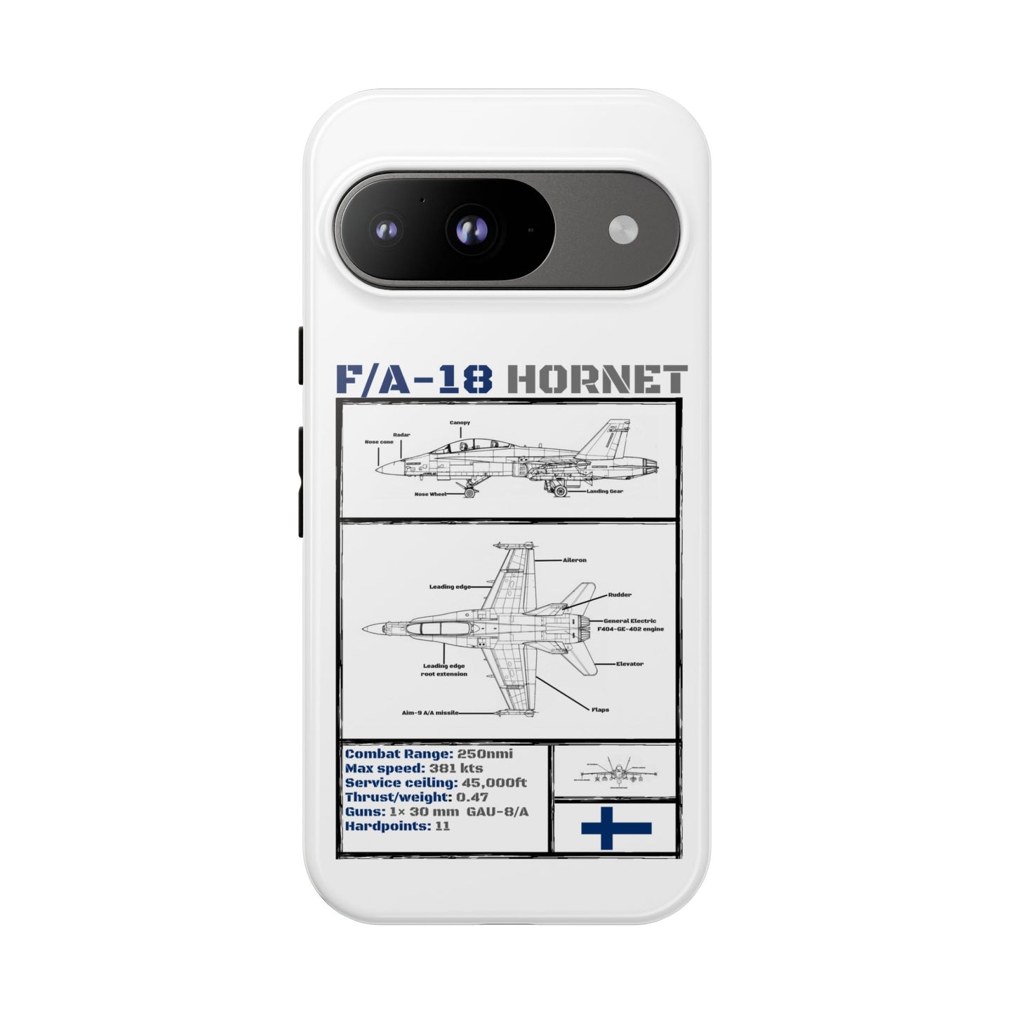 F/A-18 Hornet Schematic edition phone case (FAF Colour-Way)