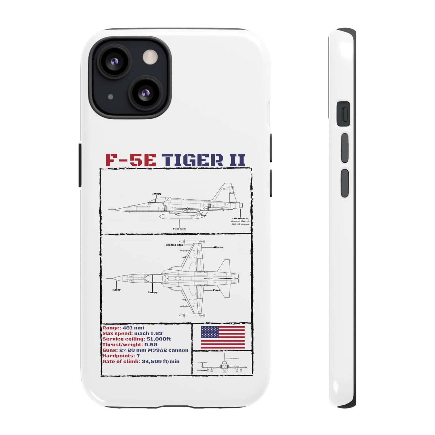 F-5E Schematic edition phone case (USAF Colour-Way)