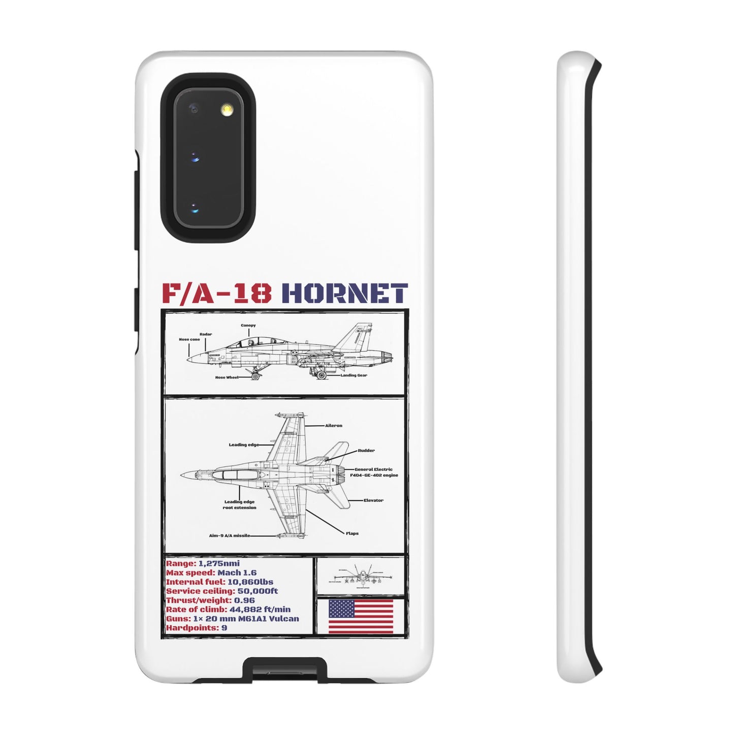 F/A-18 Hornet Schematic edition phone case (USAF Colour-Way)