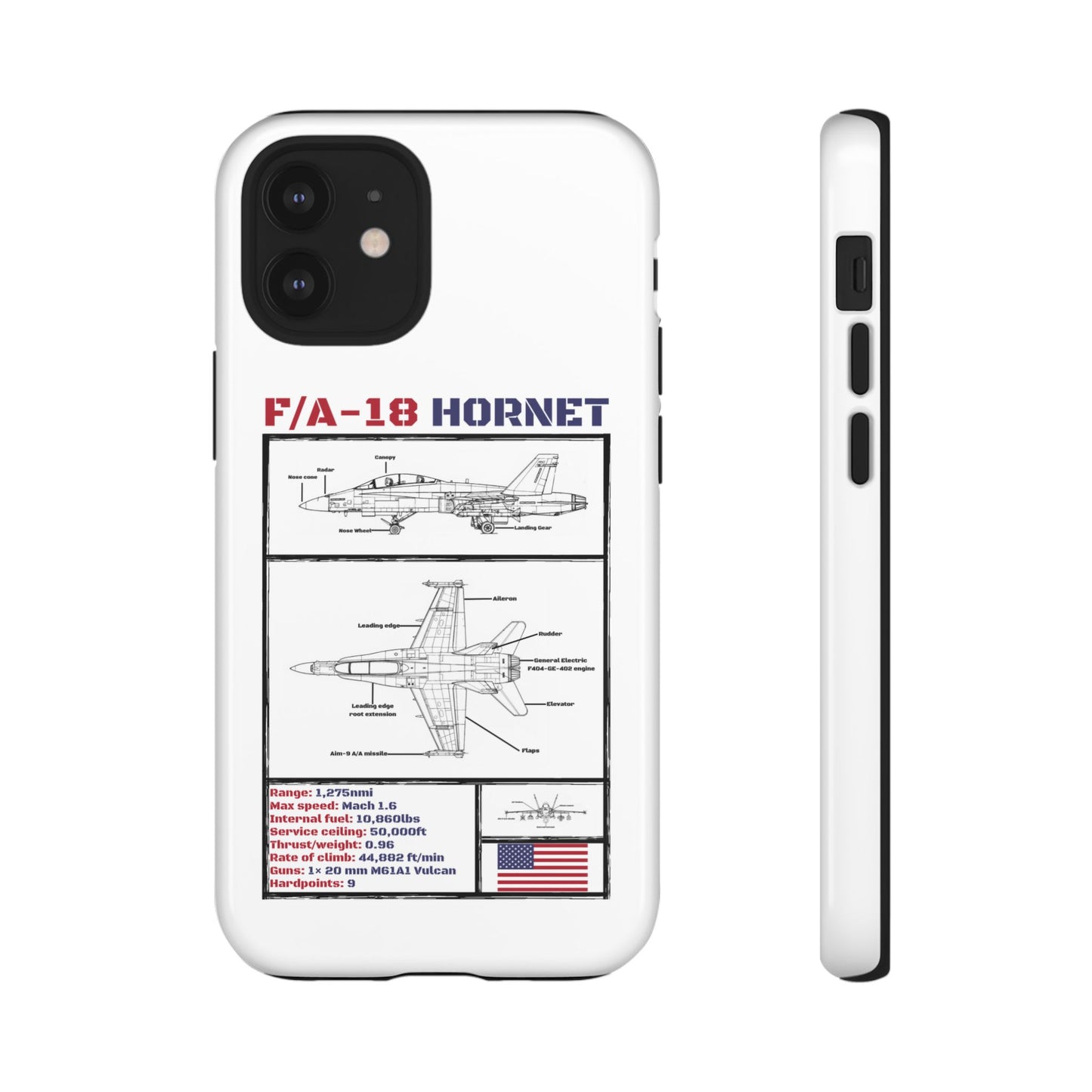F/A-18 Hornet Schematic edition phone case (USAF Colour-Way)