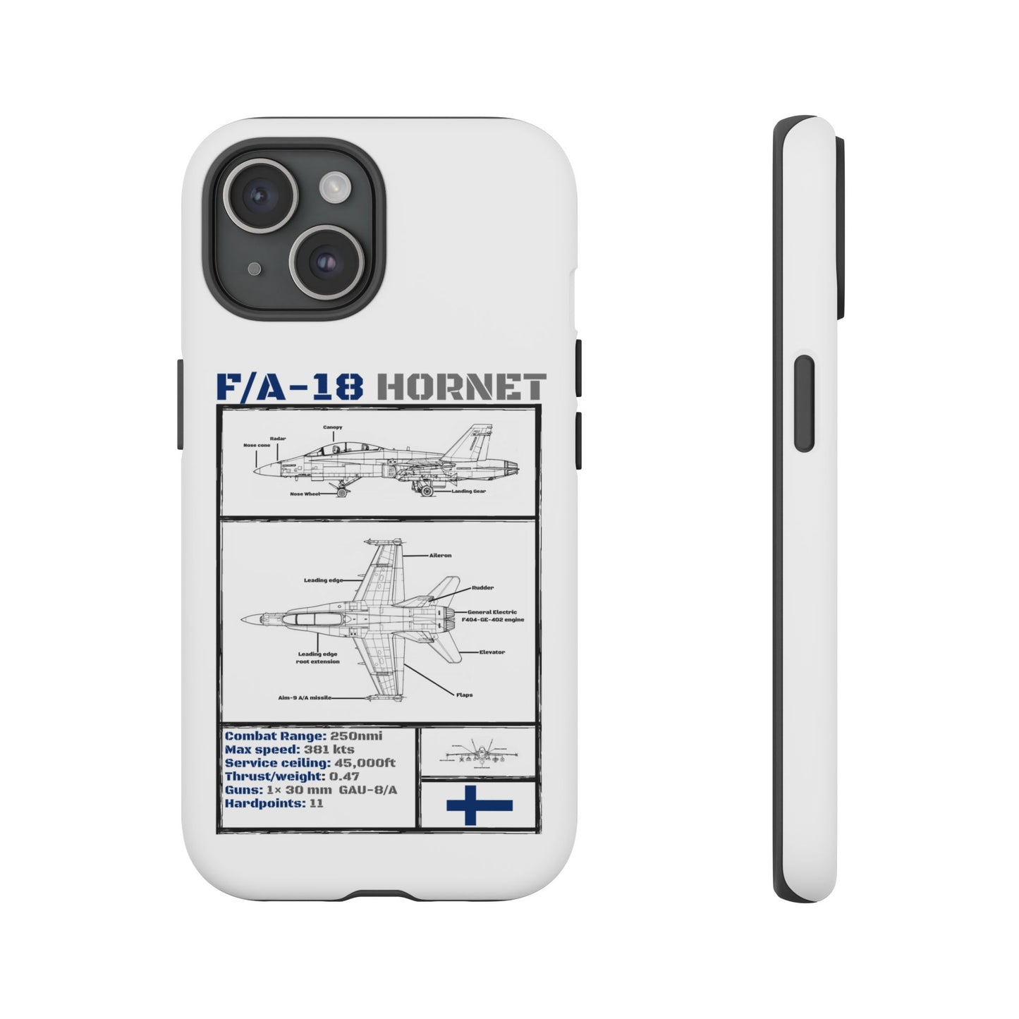 F/A-18 Hornet Schematic edition phone case (FAF Colour-Way)