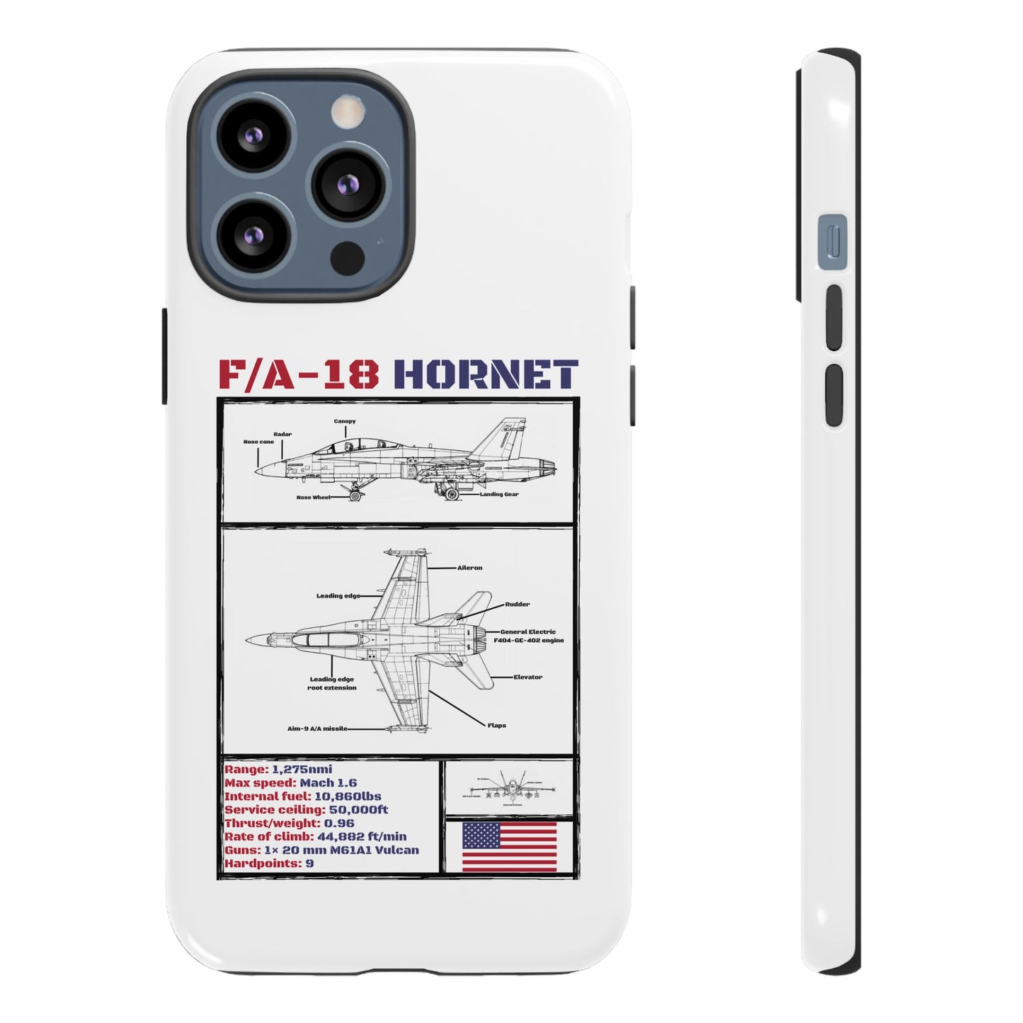F/A-18 Hornet Schematic edition phone case (USAF Colour-Way)
