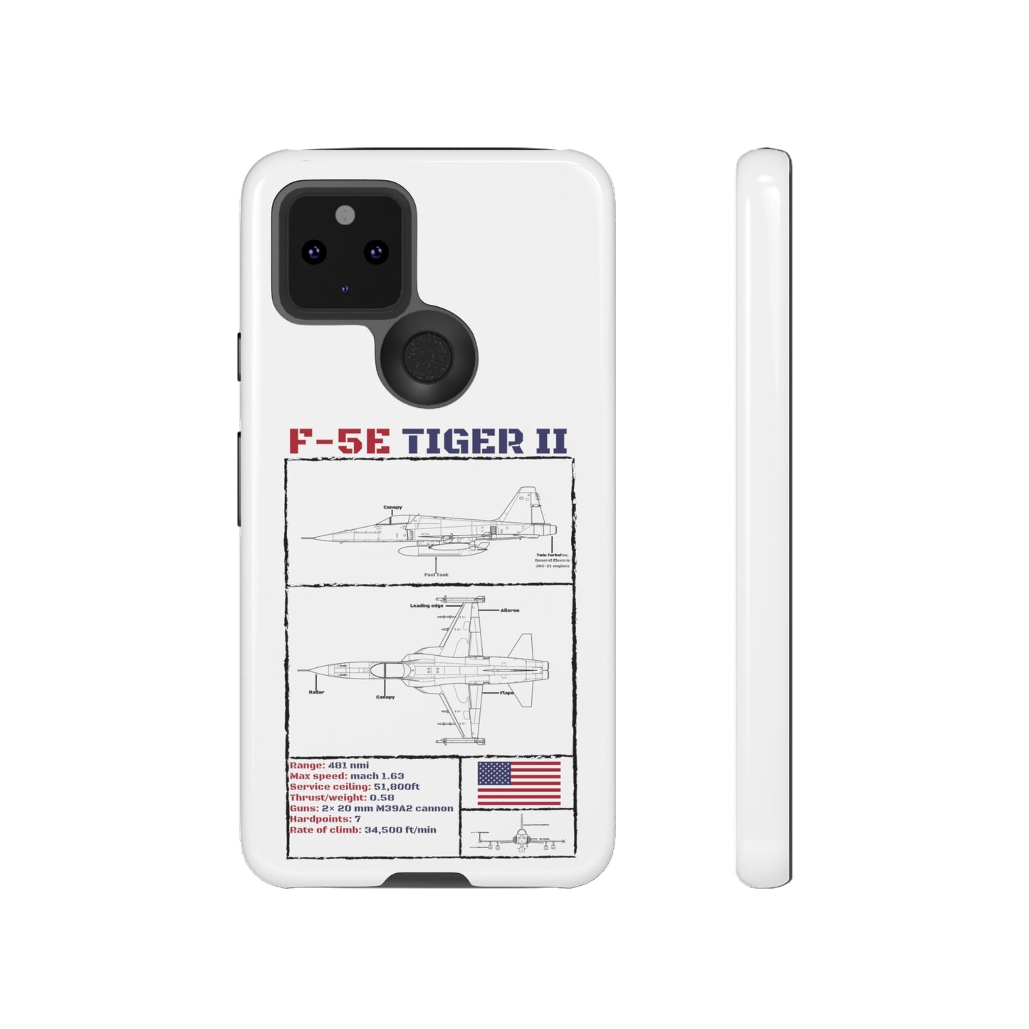 F-5E Schematic edition phone case (USAF Colour-Way)