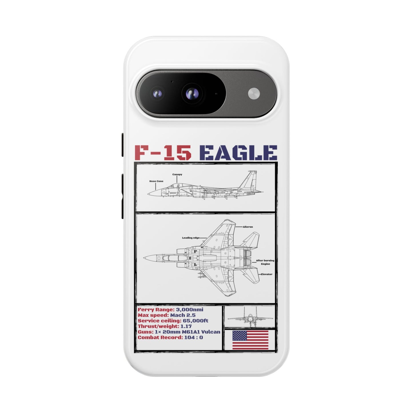 F-15 Eagle Schematic edition phone case (USAF Colour-Way)