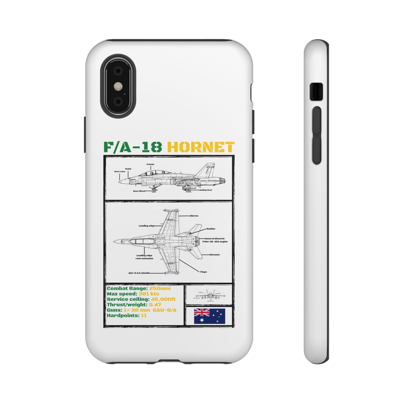 F/A-18 Hornet Schematic edition phone case (RAAF Colour-Way)