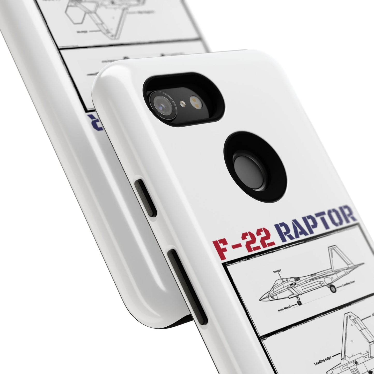F-22 Raptor Schematic edition phone case (USAF Colour-Way)