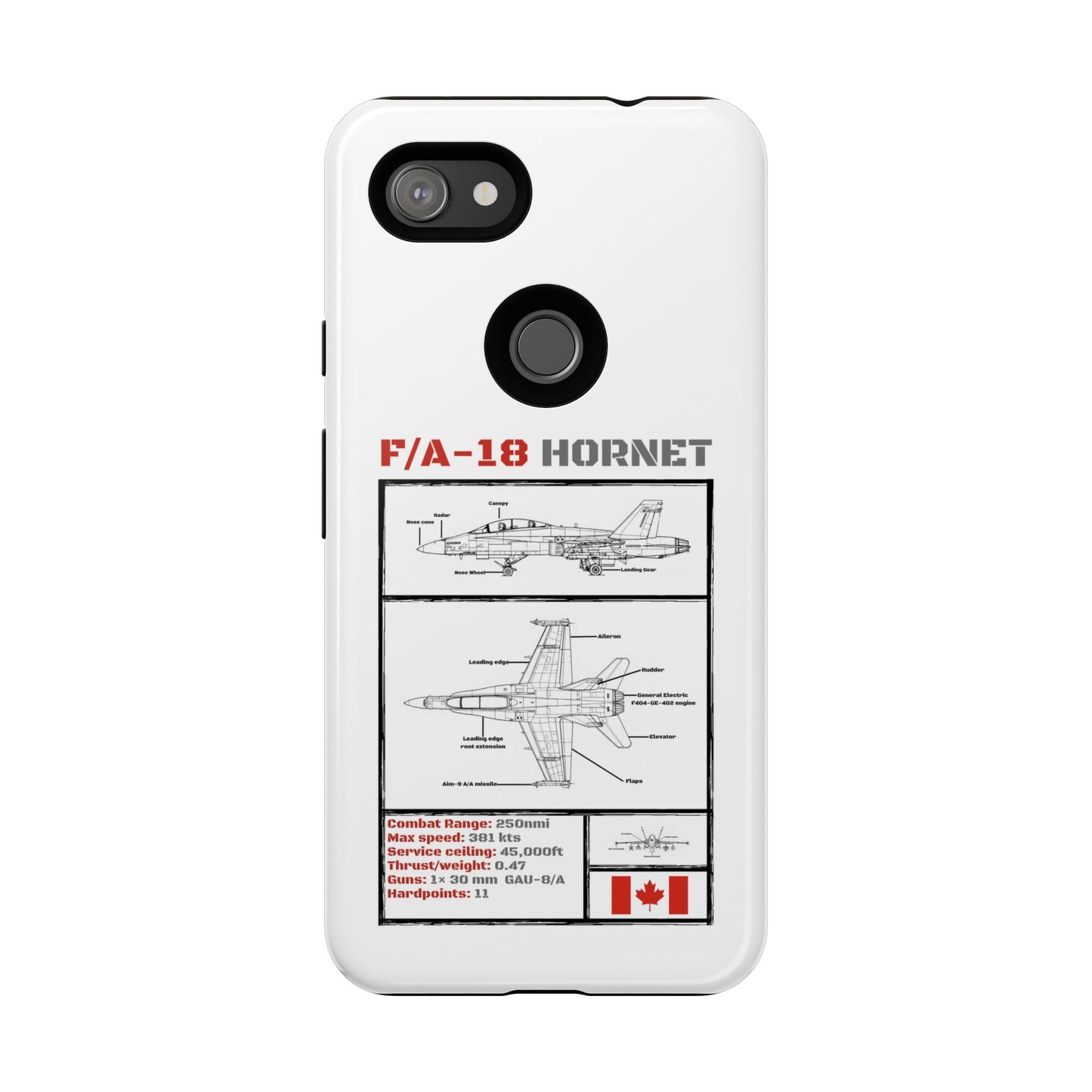 F/A-18 Hornet Schematic edition phone case (RCAF Colour-Way)