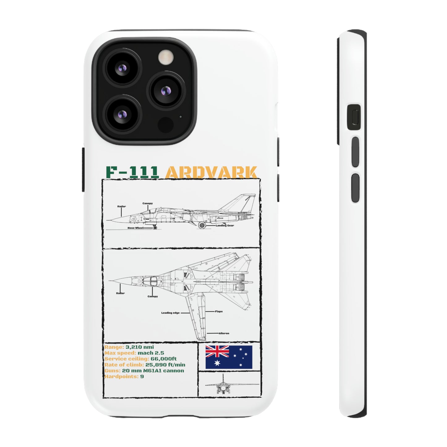 F-111 Aardvark Schematic edition phone case (RAAF Colour-Way)