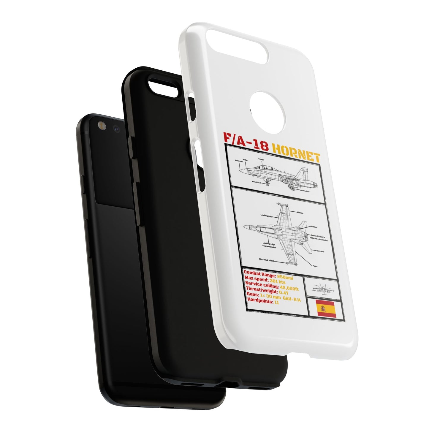 F/A-18 Hornet Schematic edition phone case (EDA Colour-Way)