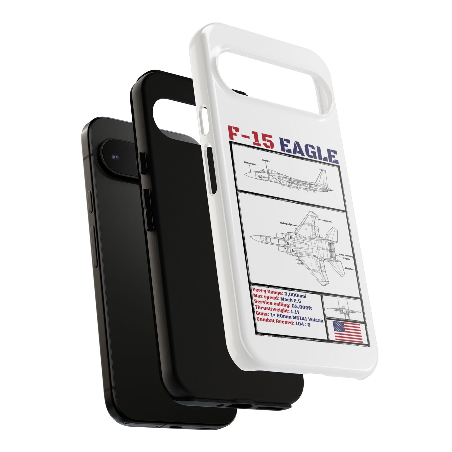 F-15 Eagle Schematic edition phone case (USAF Colour-Way)