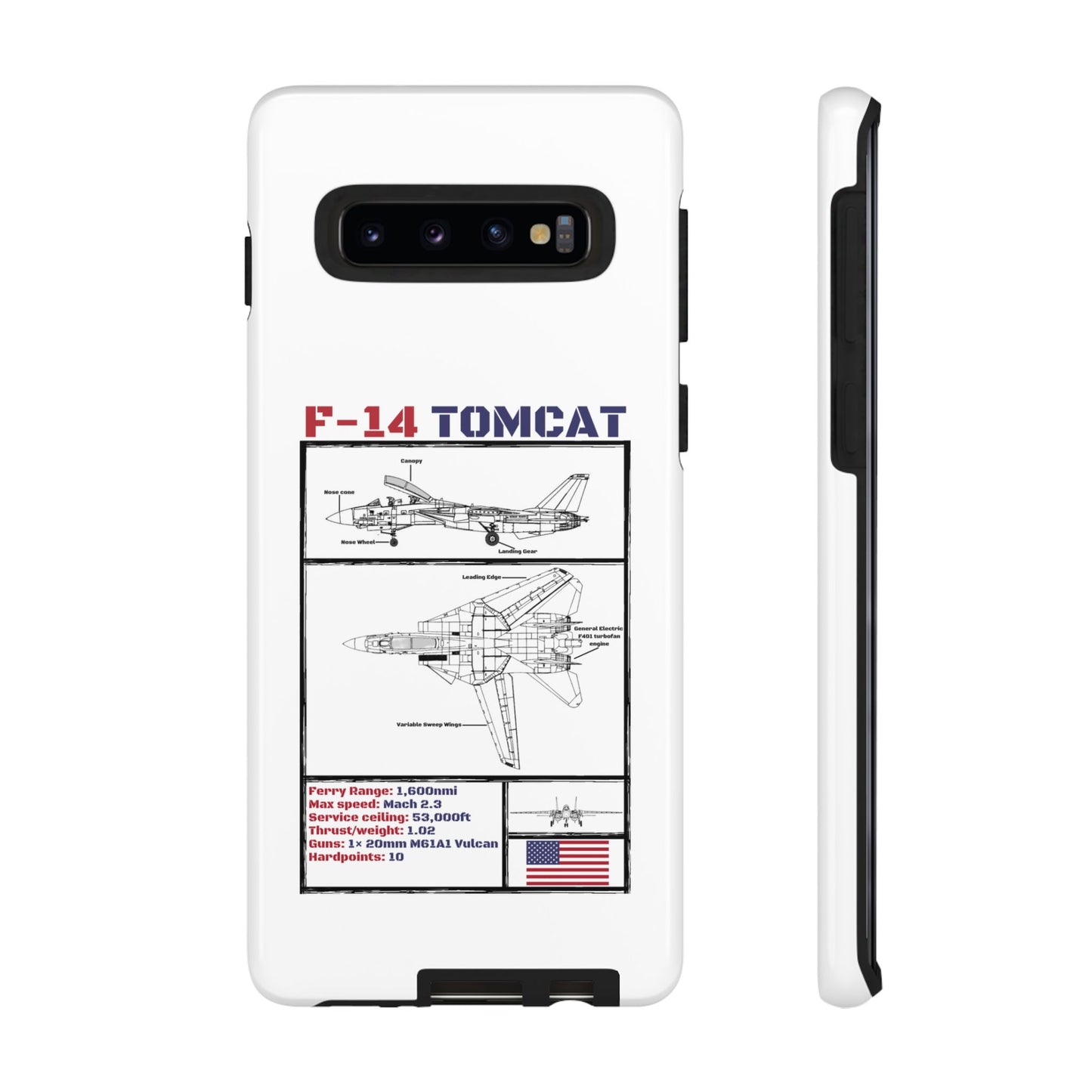 F-14 Tomcat Schematic edition phone case (USAF Colour-Way)