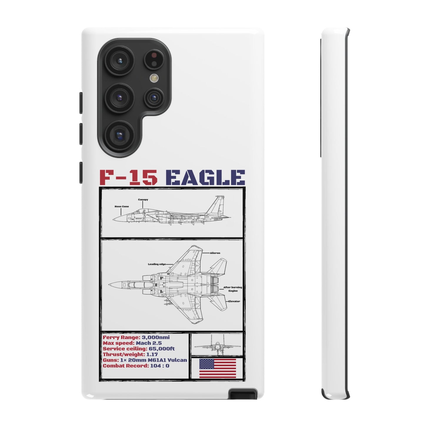 F-15 Eagle Schematic edition phone case (USAF Colour-Way)