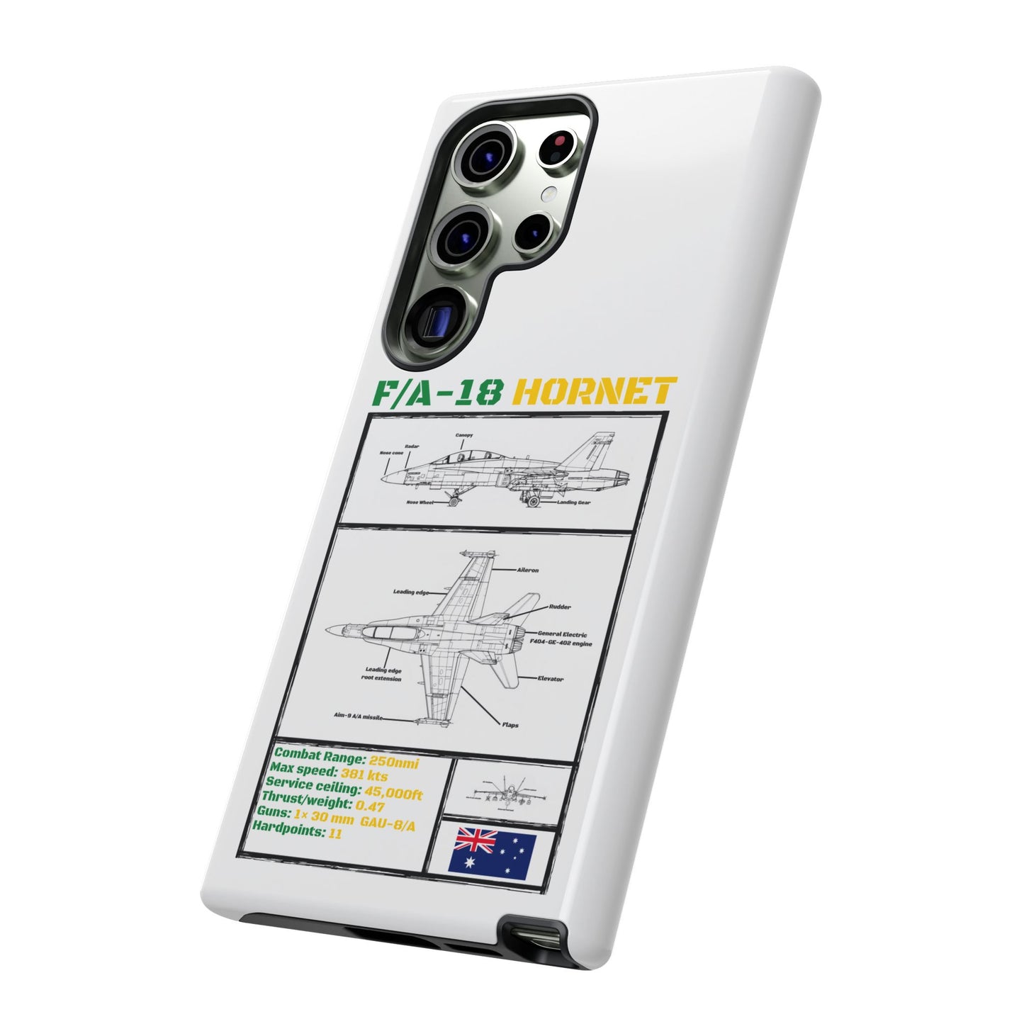 F/A-18 Hornet Schematic edition phone case (RAAF Colour-Way)