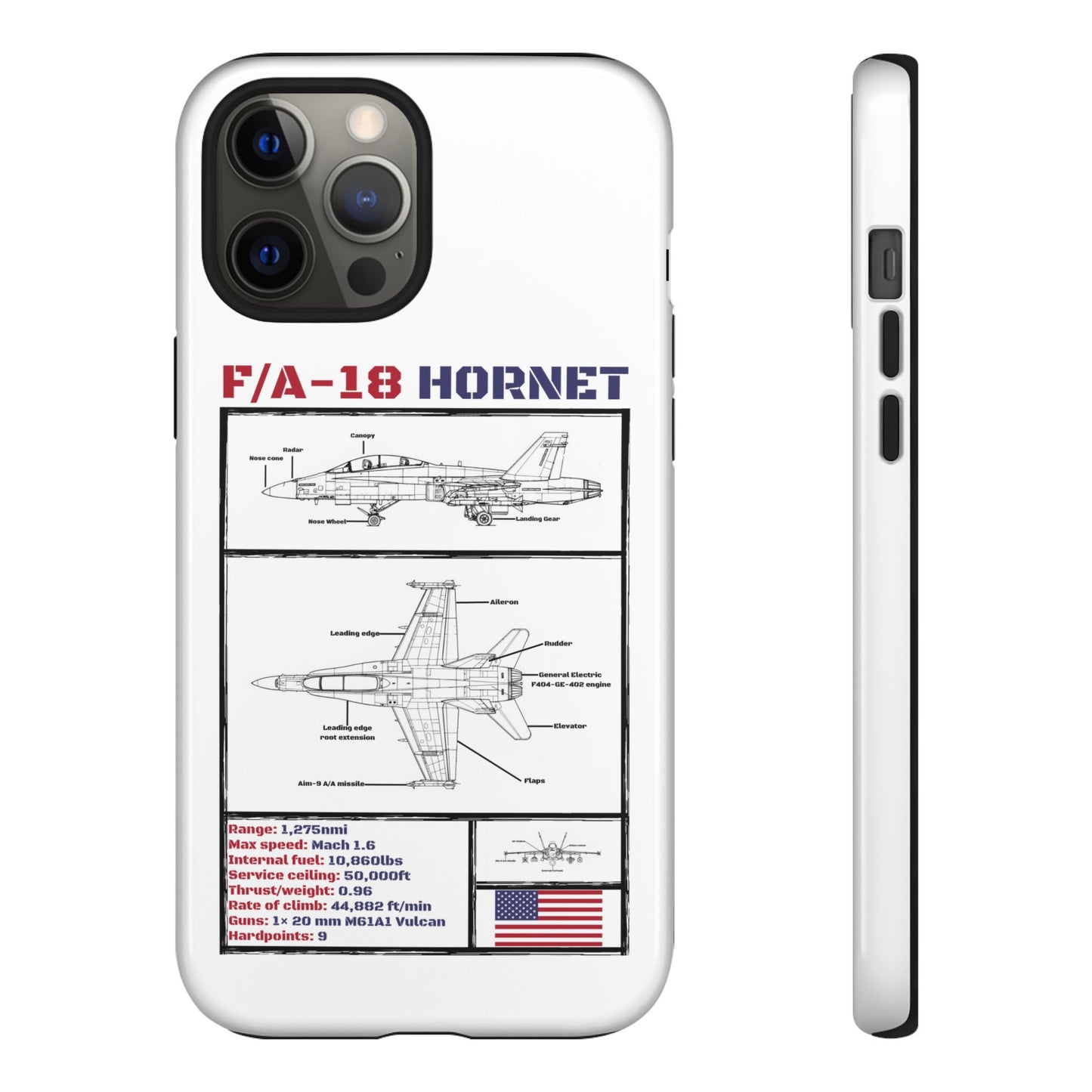 F/A-18 Hornet Schematic edition phone case (USAF Colour-Way)