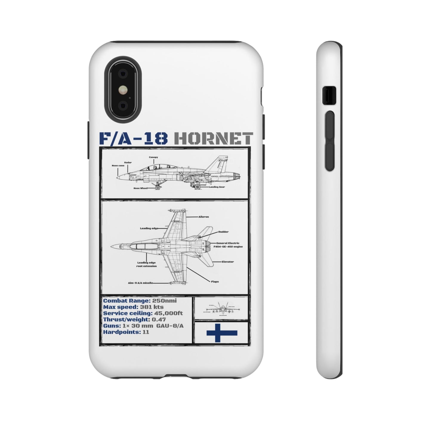 F/A-18 Hornet Schematic edition phone case (FAF Colour-Way)
