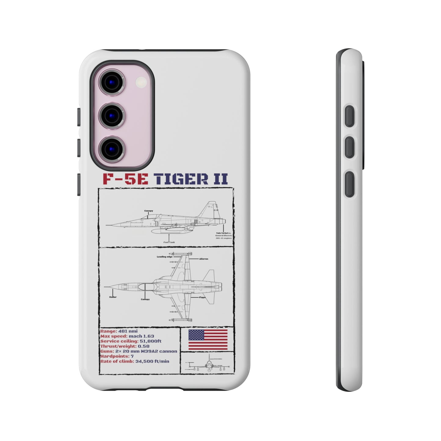 F-5E Schematic edition phone case (USAF Colour-Way)