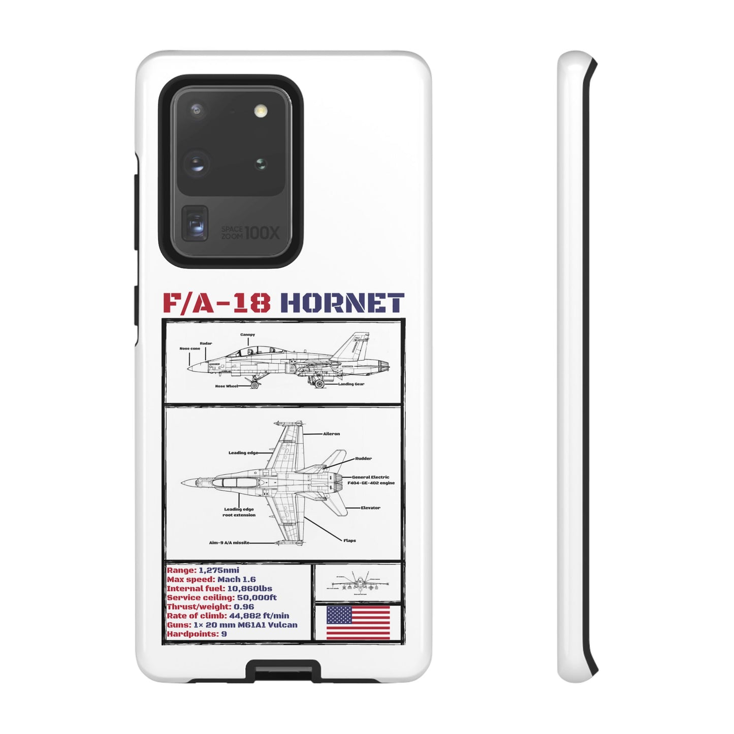 F/A-18 Hornet Schematic edition phone case (USAF Colour-Way)