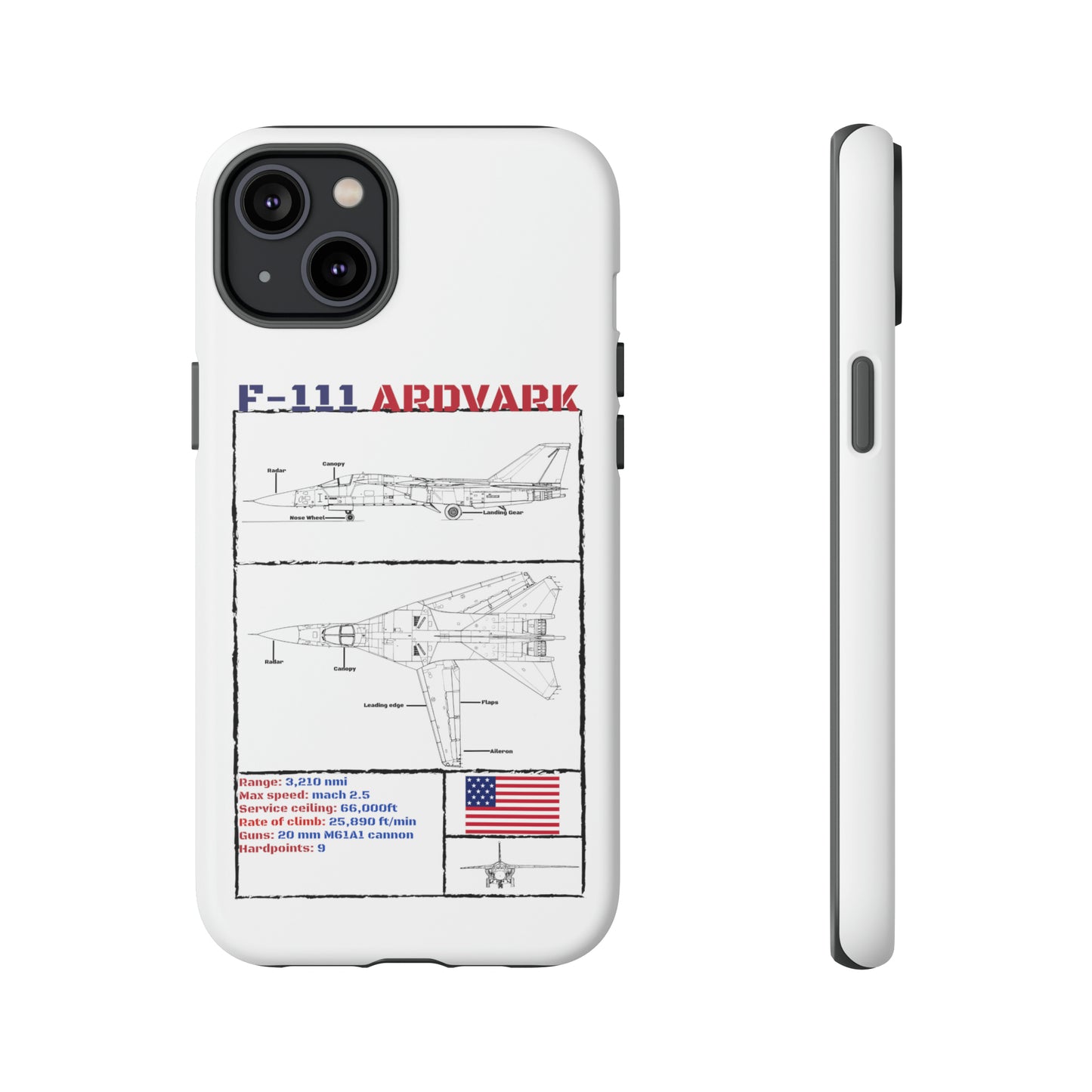 F-111 Aardvark Schematic edition phone case (USAF Colour-Way)