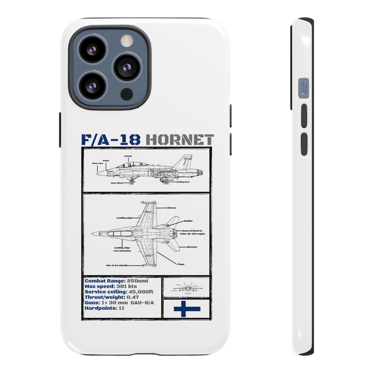 F/A-18 Hornet Schematic edition phone case (FAF Colour-Way)